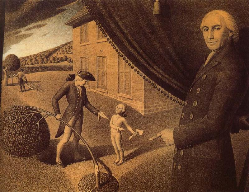 Grant Wood Fabrication oil painting image